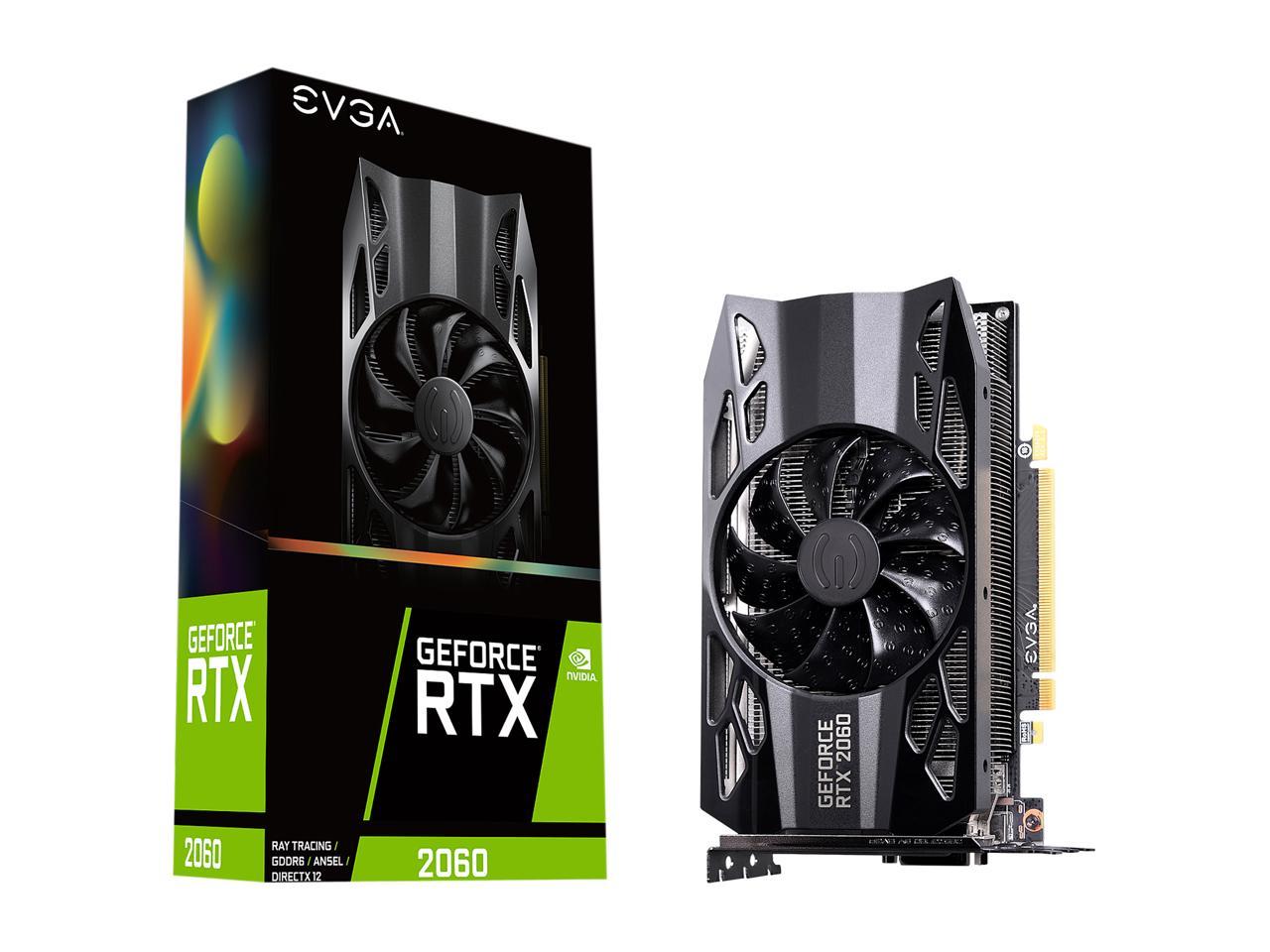 EVGA GeForce RTX 2060 GAMING, 06G-P4-2060-KR, 6GB GDDR6, HDB Fan