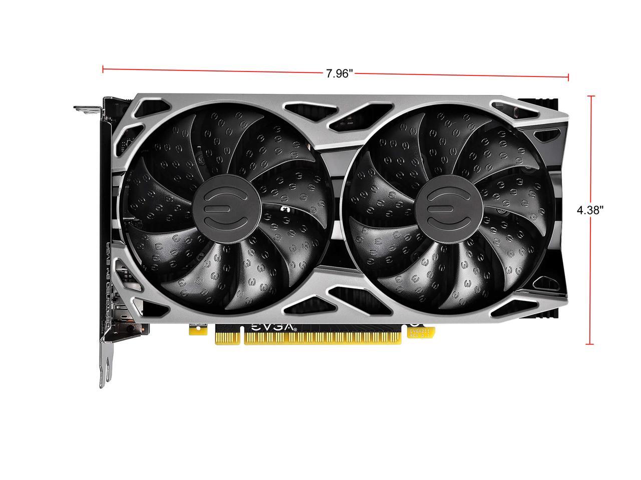 EVGA GeForce GTX 1650 SC ULTRA GAMING GDDR6, 04G-P4-1257-KR, 4GB GDDR6, Dual Fan, Metal Backplate