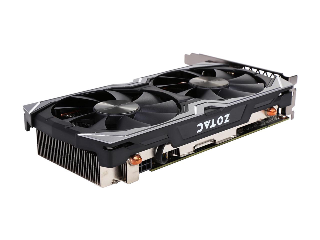 ZOTAC GeForce GTX 1060 AMP!, ZT-P10600B-10M, 6GB GDDR5 Super Compact Dual-Fan IceStorm Cooling FREEZE Fan Stop