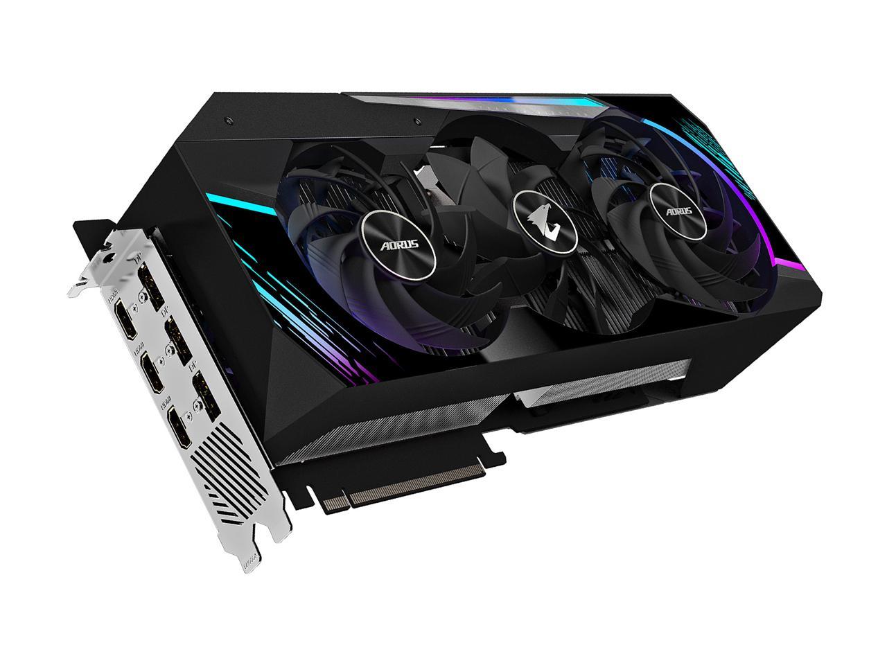 GIGABYTE AORUS GeForce RTX 3080 DirectX 12 GV-N3080AORUS M-10GD 10GB 320-Bit GDDR6X PCI Express 4.0 x16 ATX Video Card