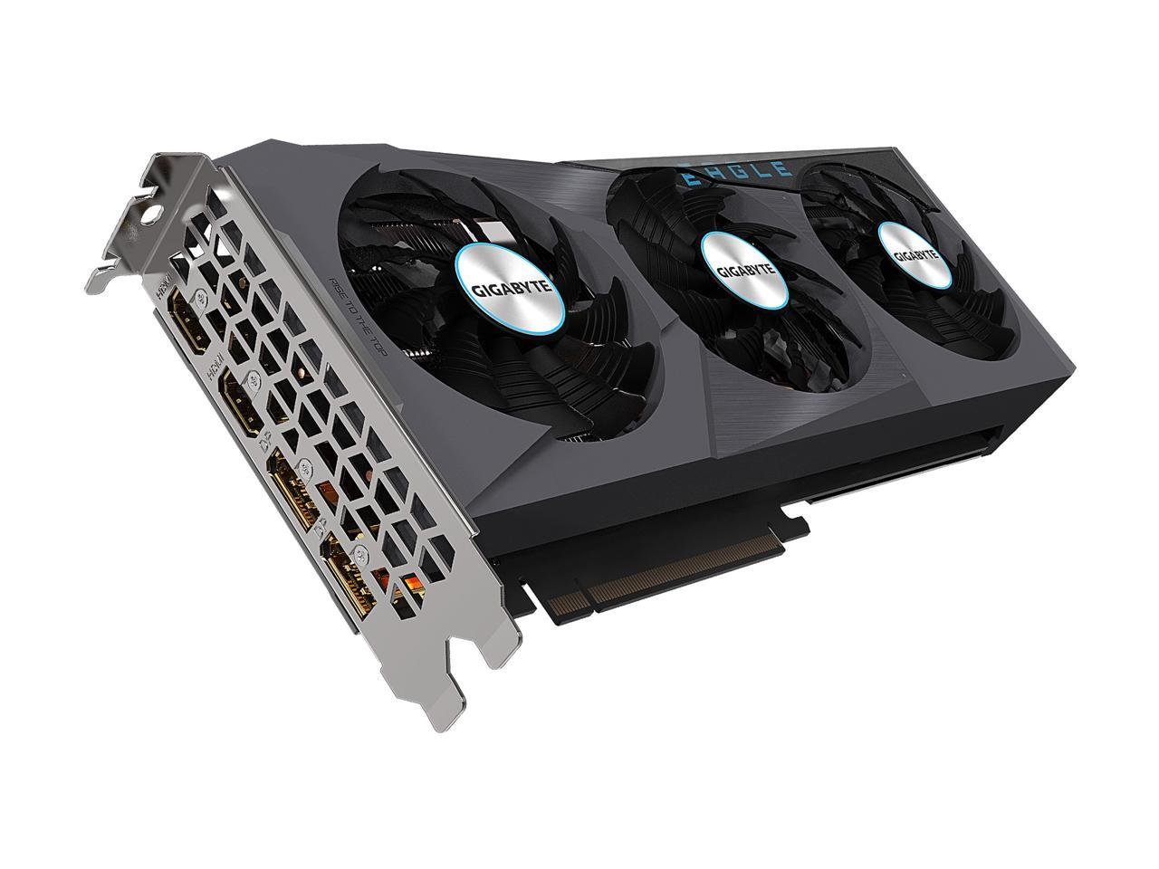 GIGABYTE Radeon RX 6700 XT EAGLE 12G Graphics Card, WINDFORCE 3X Cooling System, 12GB 192-bit GDDR6, GV-R67XTEAGLE-12GD Video Card