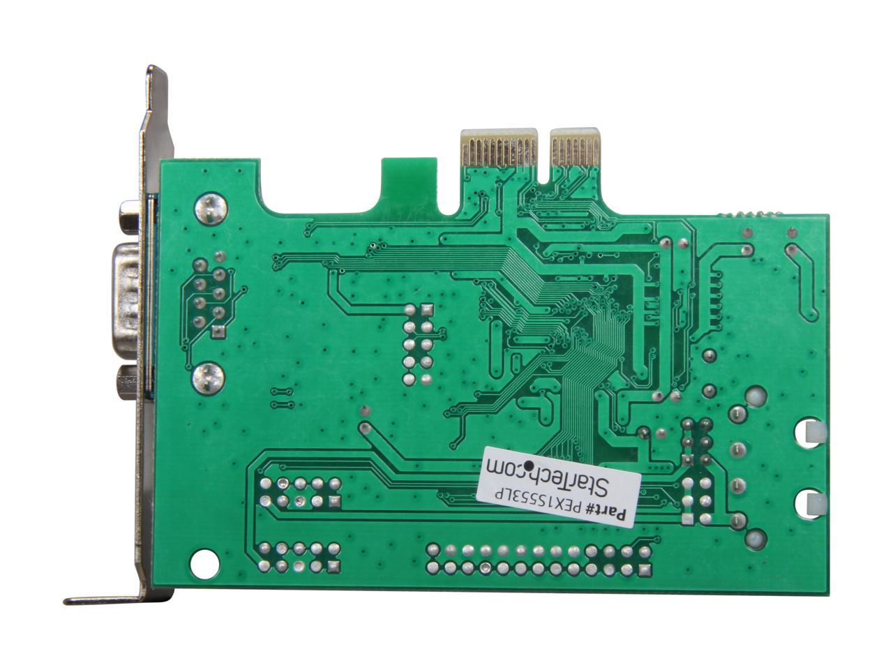 StarTech.com Low Profile Native RS232 PCI Express Serial Card with 16550 UART Model PEX1S553LP