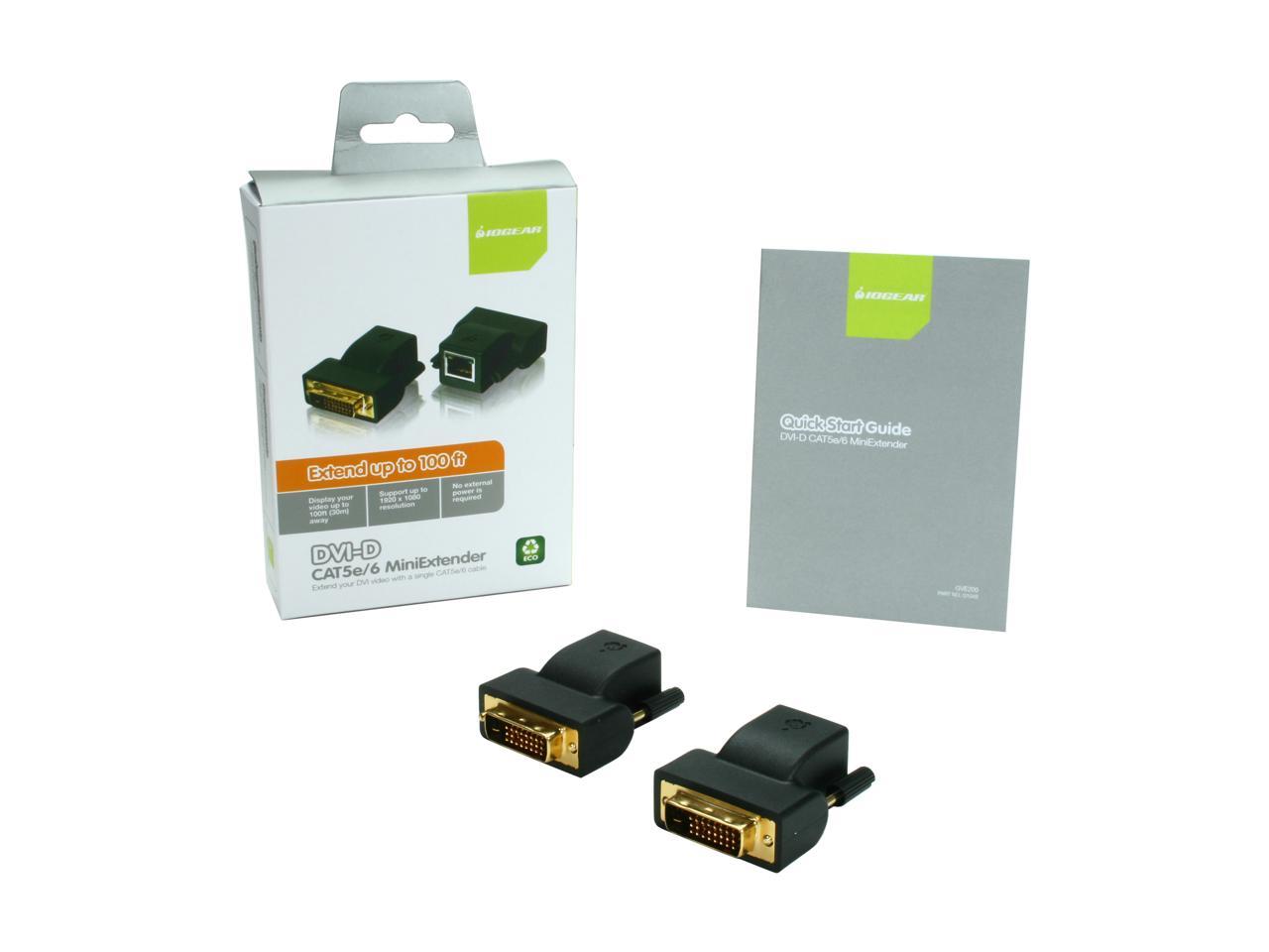 IOGEAR GVE200 DVI-D CAT5e/6 Mini Extender
