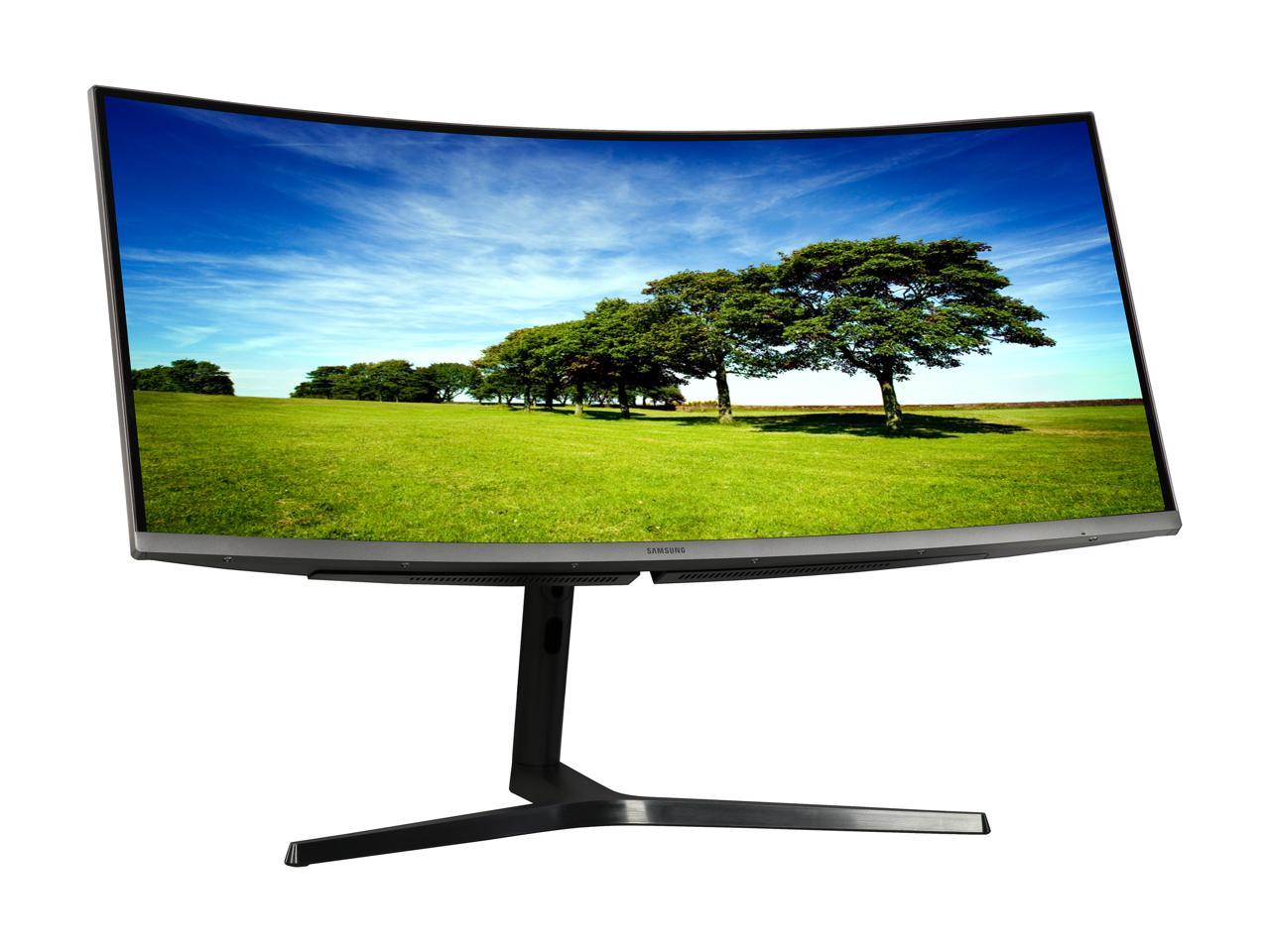 Samsung 890 Series C34H890WJN Black 34" Curved 3440x1440 WQHD sRGB 4ms 100Hz AMD Freesync Monitor, 300cd/m2, HDMI/DP/USB-C/USB Hub, fully adj stand, VESA Compatible