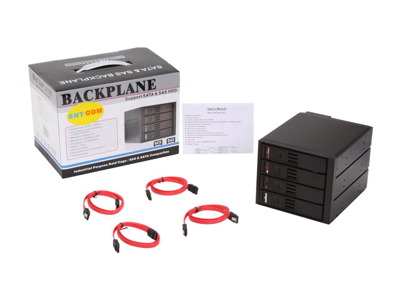 Athena Power BP-TL3141SAC 3 x 5.25" Bays to 4 x 3.5" SATA/SAS Hot-Swap RAID Subsystem