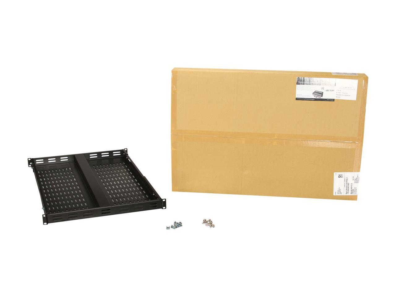 StarTech.com ADJSHELF 1U Adjustable Mounting Depth Vented Rack Mount Shelf - 175 lbs / 80 kg - Fixed Server Rack Shelf
