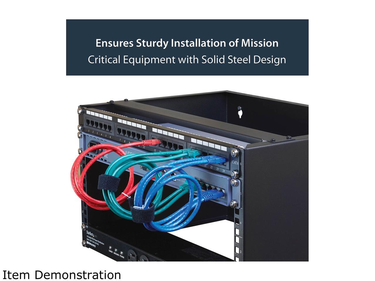 StarTech.com WALLMOUNT6 12 in Deep Wall Mounting Bracket for Patch Panel - Wall Mount Bracket - 6U