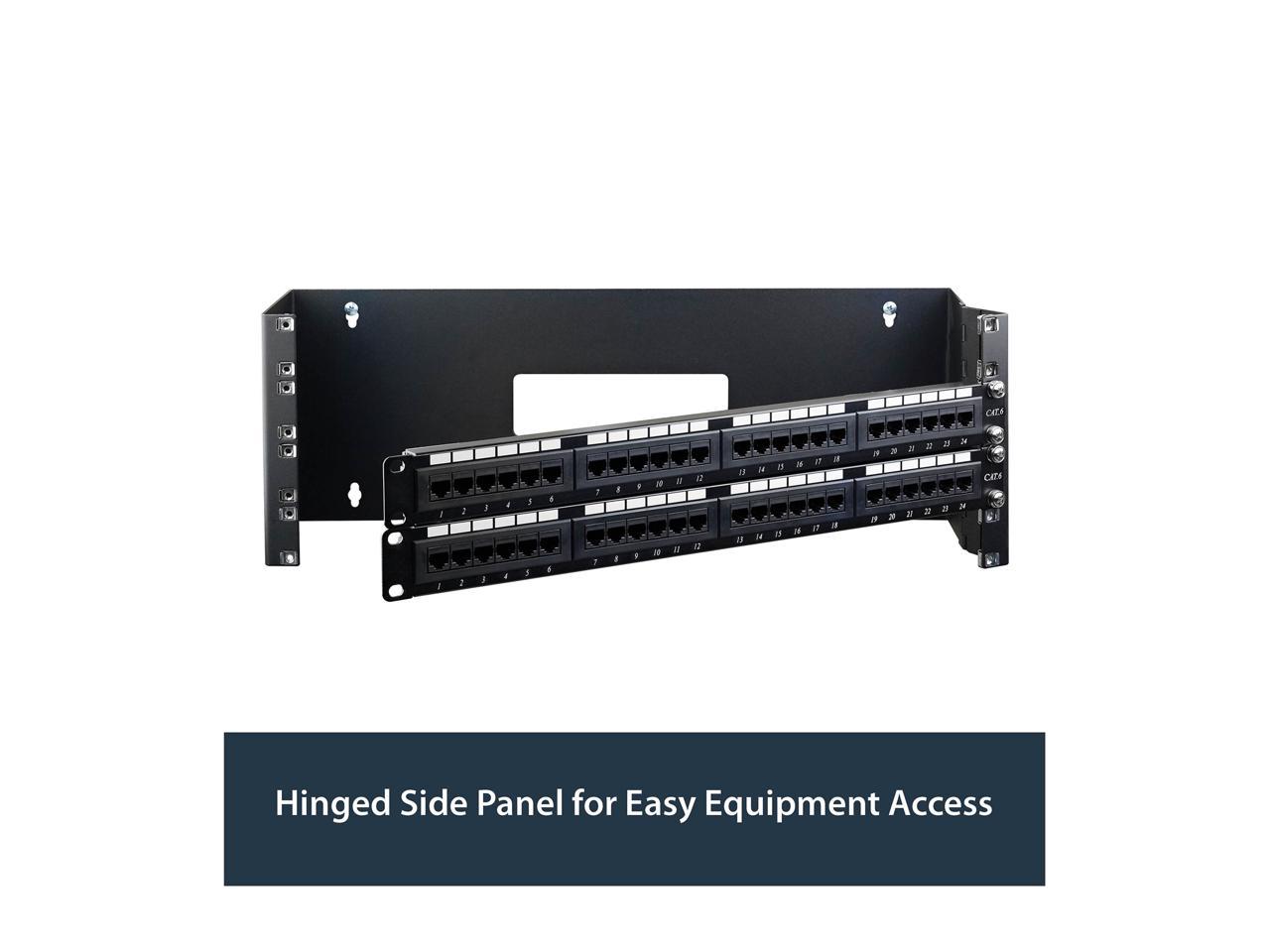 StarTech.com WALLMOUNTH4 4U 19in Hinged Wall Mounting Bracket for Patch Panels