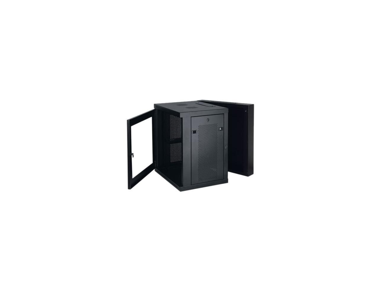 Tripp Lite 12U Wall-Mount Rack Enclosure Cabinet with Clear Acrylic Window, Hinged Back, Switch-Depth (SRW12USG)