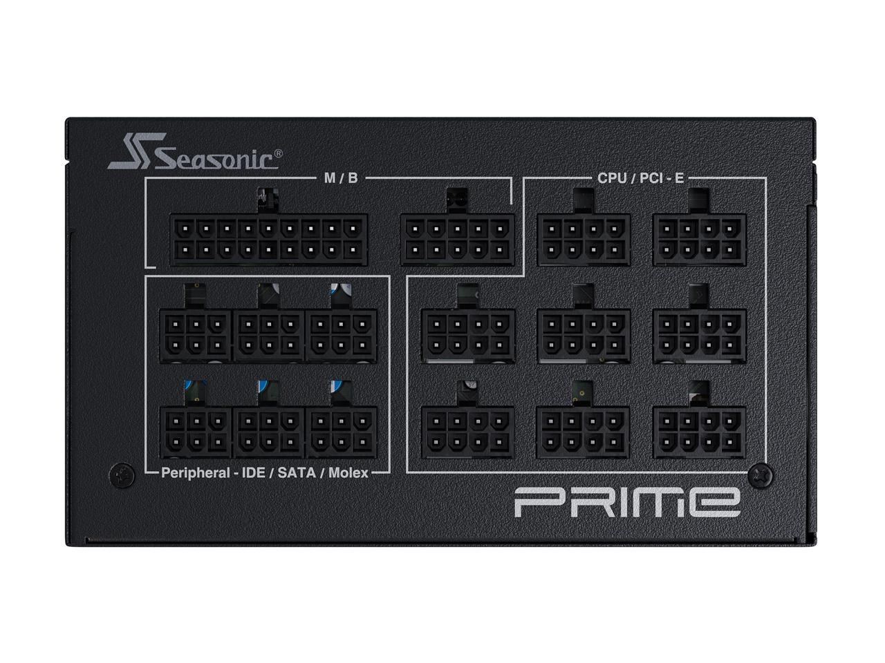 Seasonic PRIME GX-850, 850W 80+ Gold, Full Modular, Fan Control in Fanless, Silent, and Cooling Mode, 12 Year Warranty, Perfect Power Supply for Gaming and High-Performance Systems, SSR-850GD.