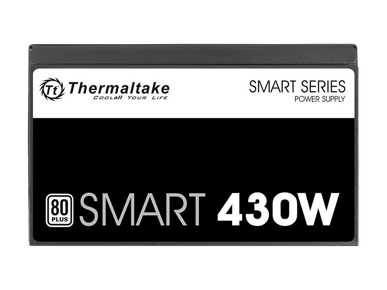 Thermaltake Smart Series 430W Continuous Power ATX 12V V2.3 80 PLUS Certified 5 Year Warranty Active PFC Power Supply Haswell Ready PS-SPD-0430NPCWUS-W
