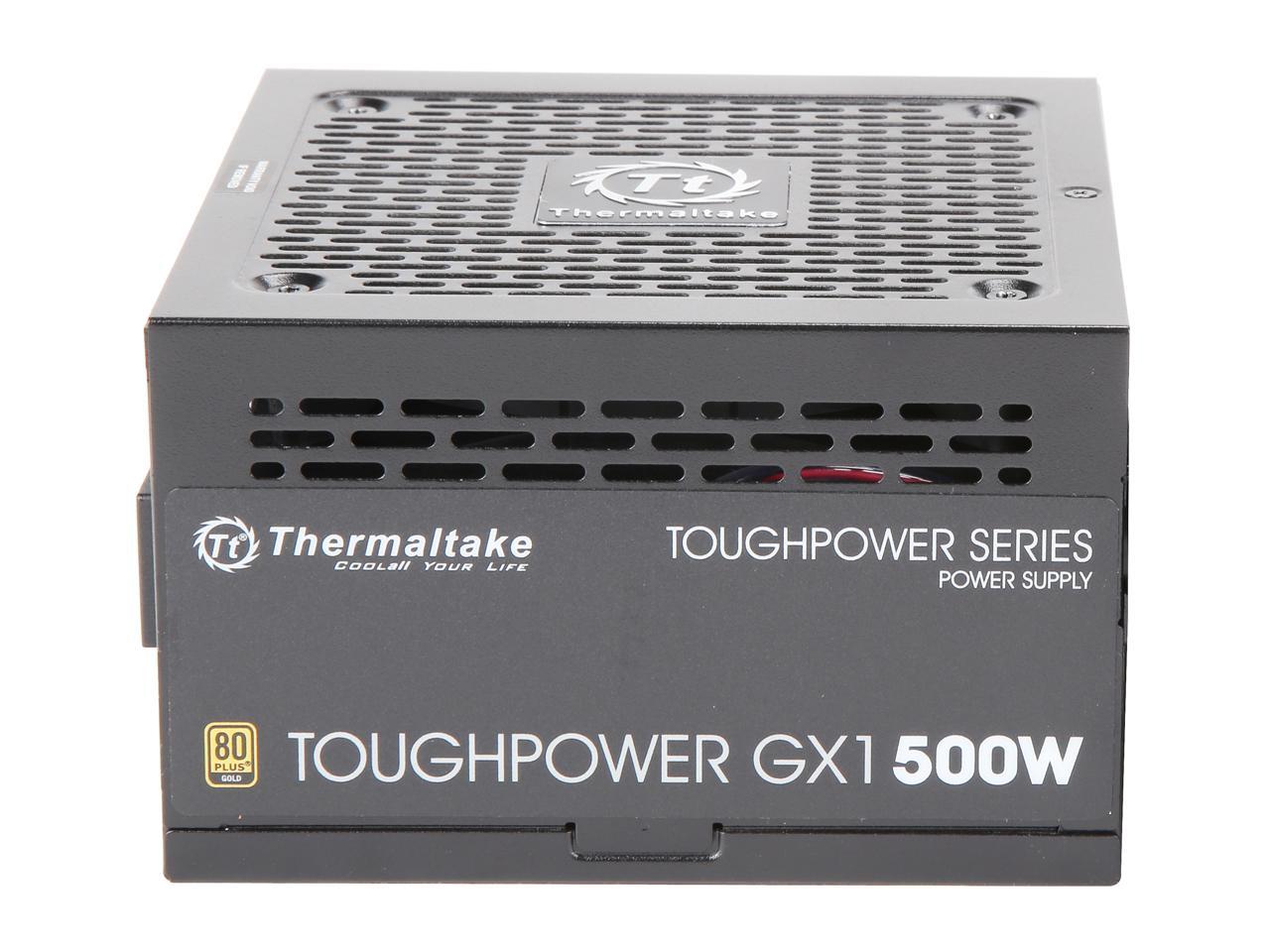Thermaltake Toughpower GX1 PS-TPD-0500NNFAGU-1 500W ATX 12V v2.4 and EPS v2.92 80 PLUS GOLD Certified Non-Modular Active PFC Power Supply