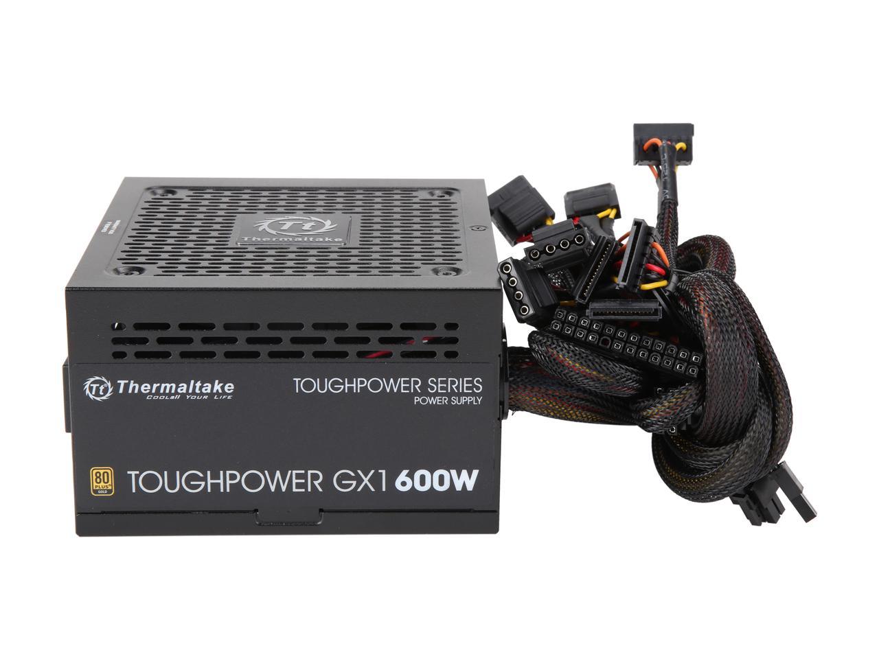 Thermaltake Toughpower GX1 600W PS-TPD-0600NNFAGU-1 ATX 12V v2.4 and EPS v2.92 80 PLUS GOLD Certified Active PFC Power Supply