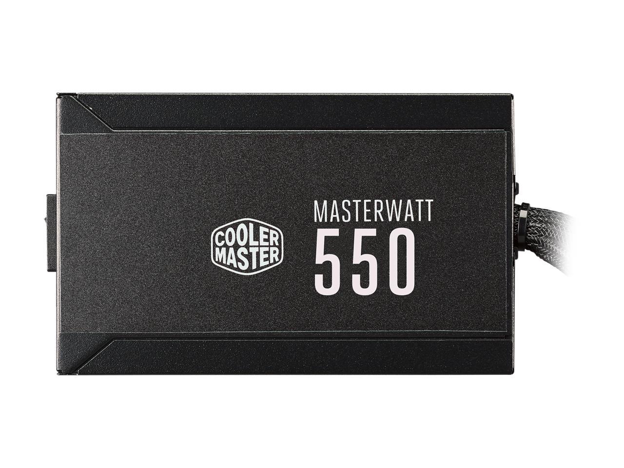 Cooler Master Master Watt 550 Watt Semi-Fanless Silencio Fan, Semi-Modular 80 PLUS Bronze Power Supply