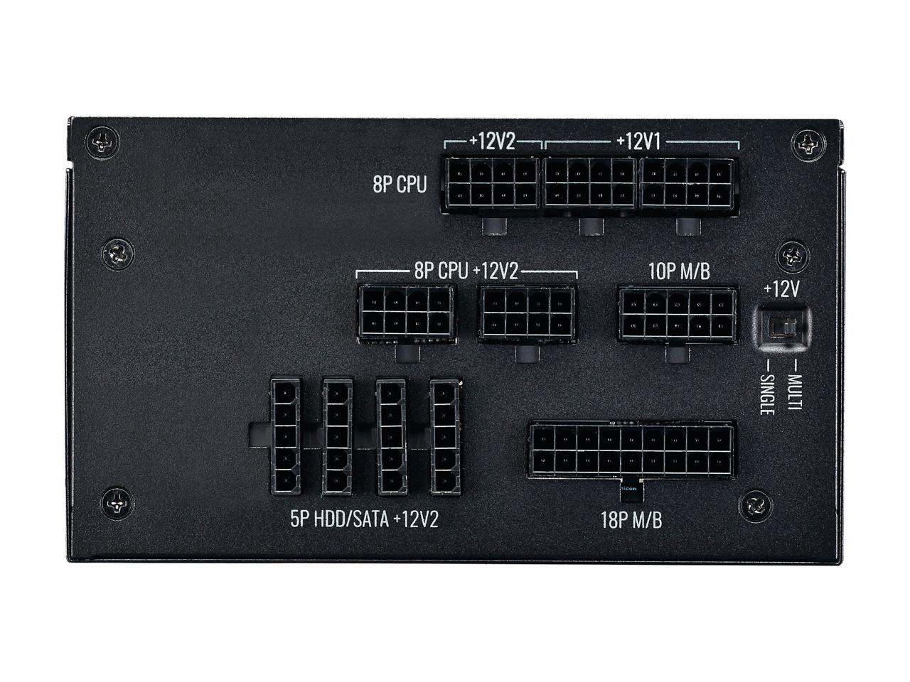Cooler Master V850 Platinum 850W Full-Modular, 80 PLUS Platinum, Japanese Capacitors, Single/Multi Rail Switch, 10 Year Warranty Power Supply