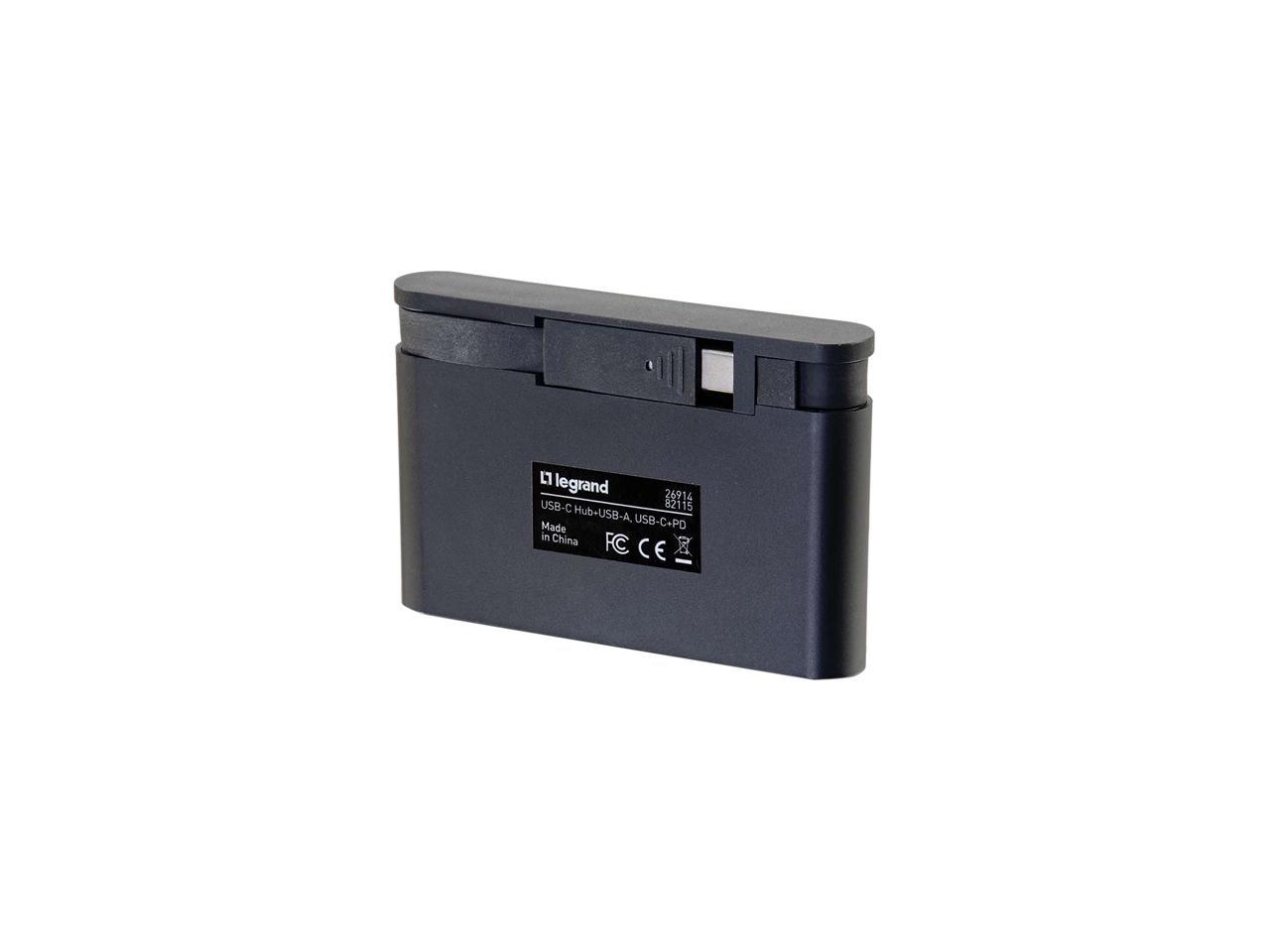 C2G 26914 USB-C Hub with USB-A, USB-C and Power Delivery, Black