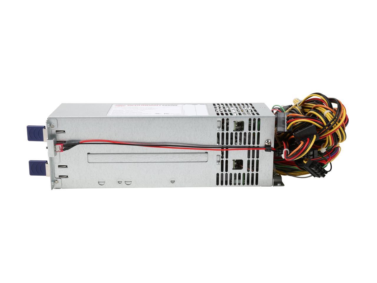 Athena Power AP-RRU2ATX608 ATX Connector 24(20+4) pin x 1P4-12V 4 Pin x 1EPS 12V 8 Pin x 2PCIE 6+2 Pin x 2SATA 15 Pin x 3Molex 4 Pin x 3 600W Redundant 2U Micro redundant PSU - OEM