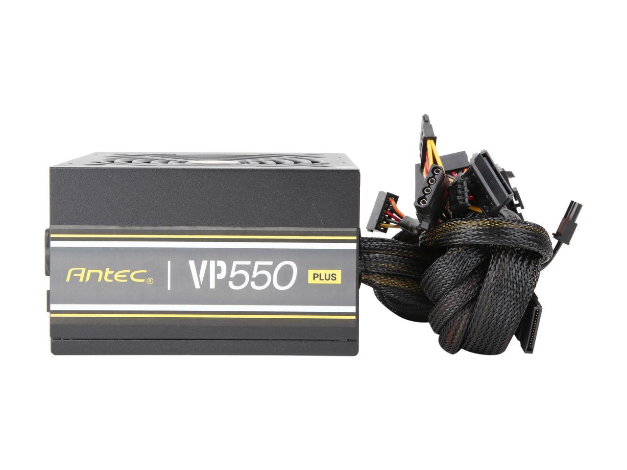 Antec Value Power Series VP550 Plus, 550W Non-Modular, 80 PLUS Certified, Thermal Manager, CircuitShield Protection, 120mm Silent Fan with 3-Year Warranty