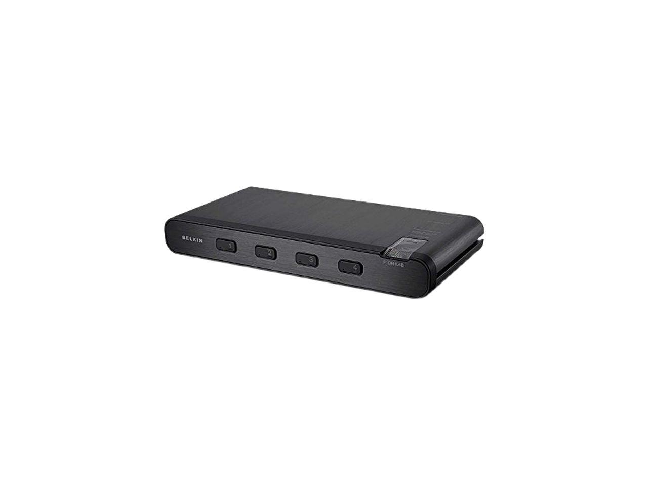 Belkin F1DN104B-3 - Advanced Secure DVI-I KVM Switch; 4-Port, PP3.0
