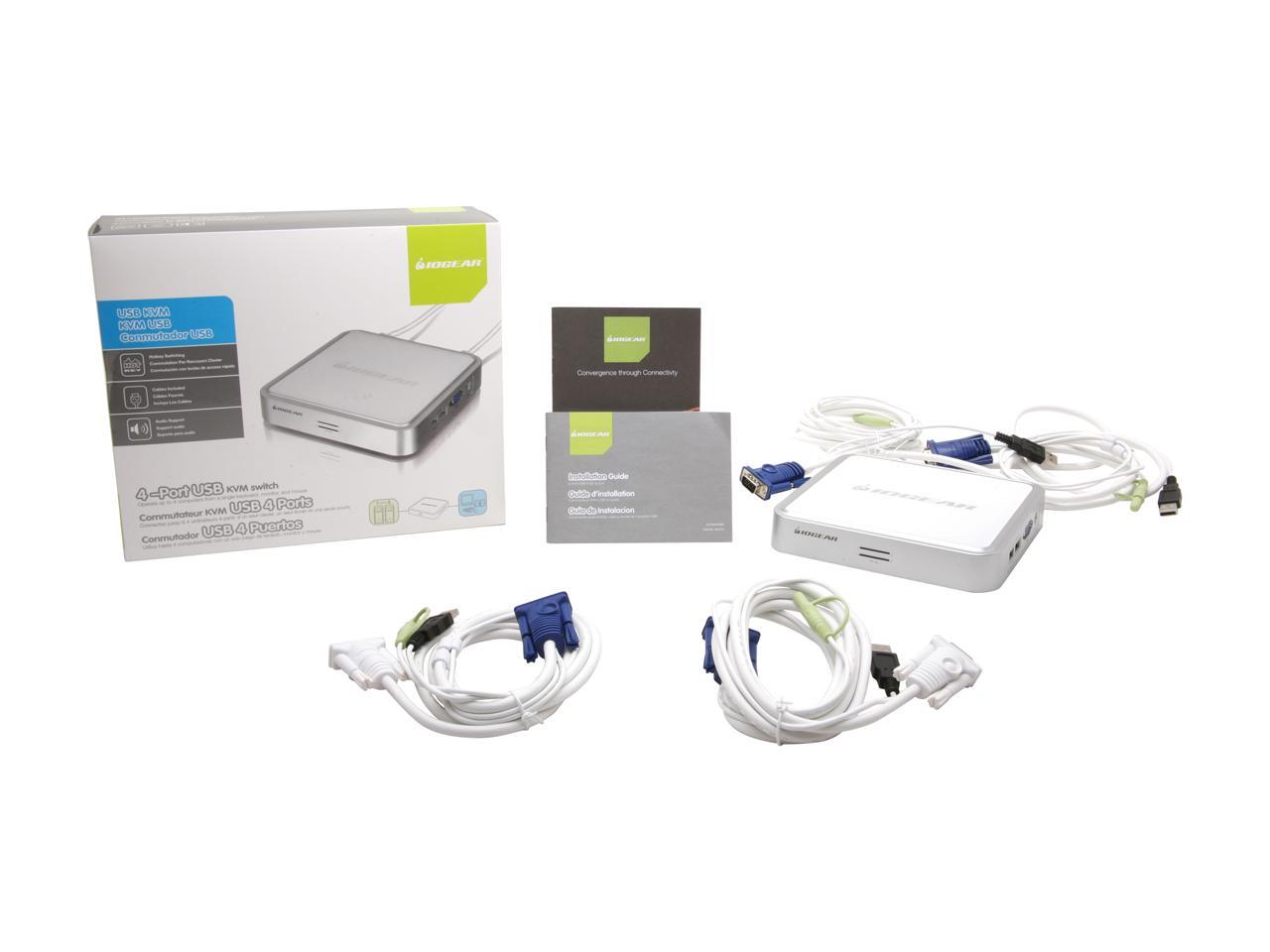 IOGEAR GCS634UW6 MiniView 4-Port USB KVM Switch