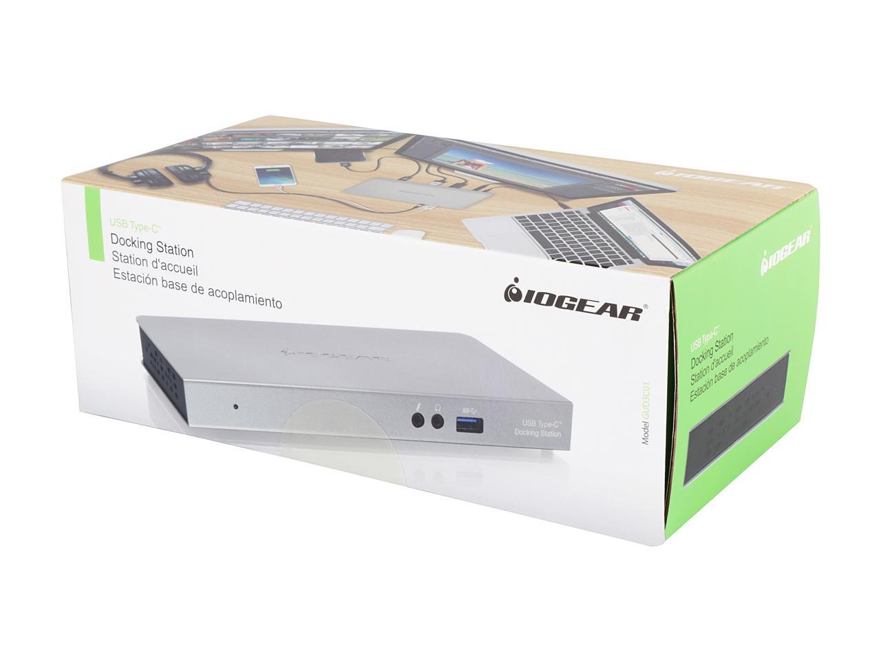 IOGEAR Black GUD3C01 USB-C Docking Station with Power Delivery