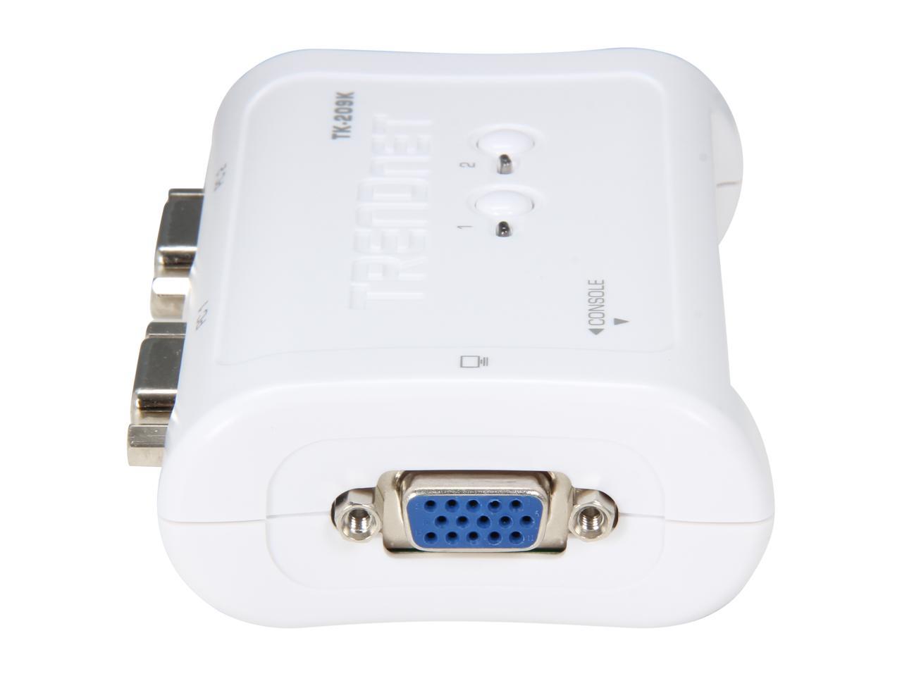 TRENDnet TK-209K 2-Port USB KVM Switch Kit w/ Audio (Includes 2x KVM Cables)