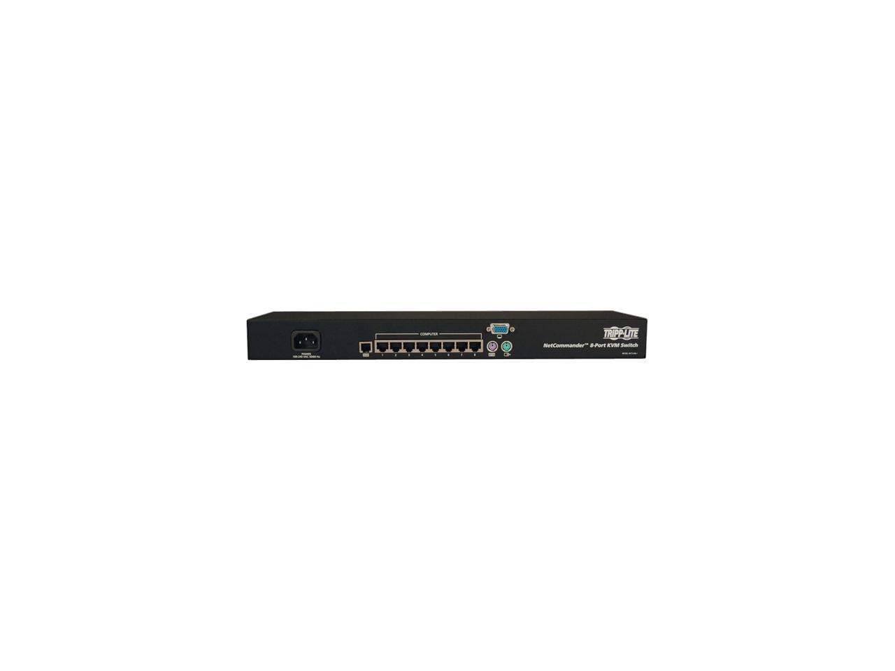 TRIPP LITE B072-008-1 8-Port NetCommander 1U Rackmount Cat5 KVM Switch