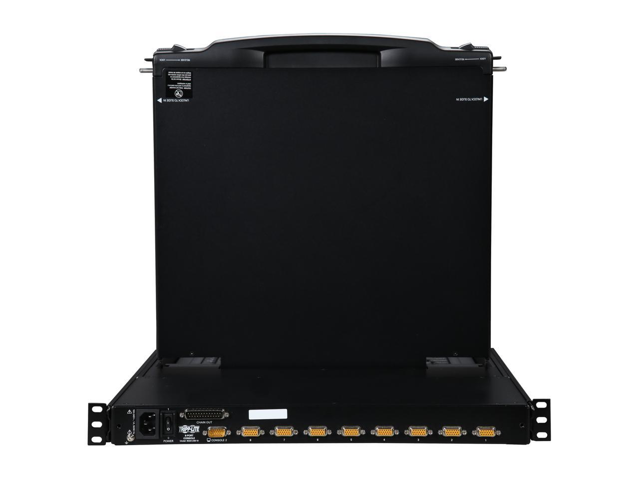 Tripp Lite 8-Port 1U Rack-Mount Console KVM Switch with 19-in. LCD + 8 PS2/USB Combo Cables (B020-U08-19-K)