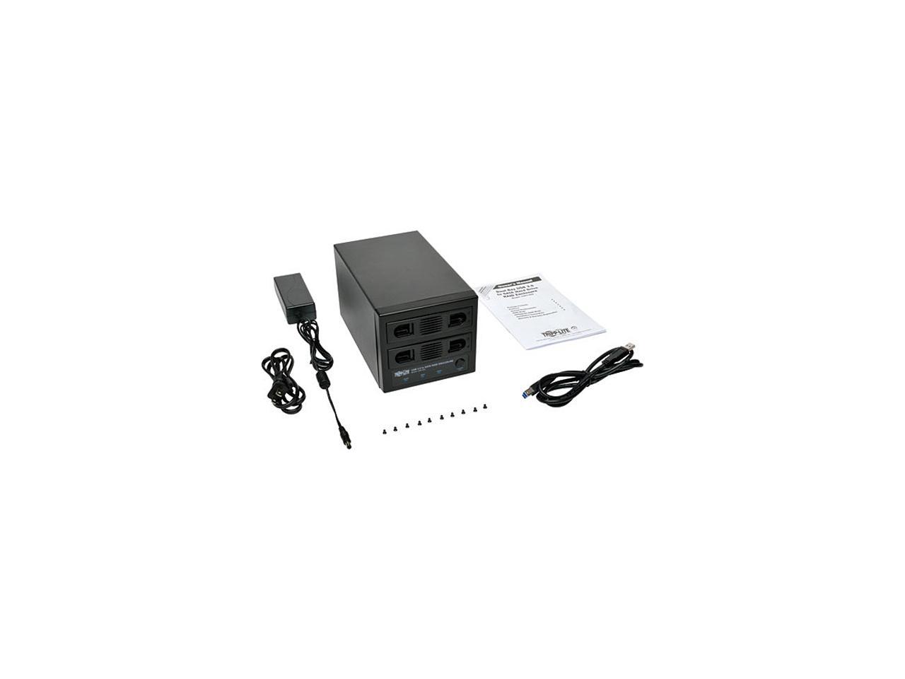 Tripp Lite U357-002 3.5" & 2.5" SATA USB 3.0 Dual Bay External Enclosure