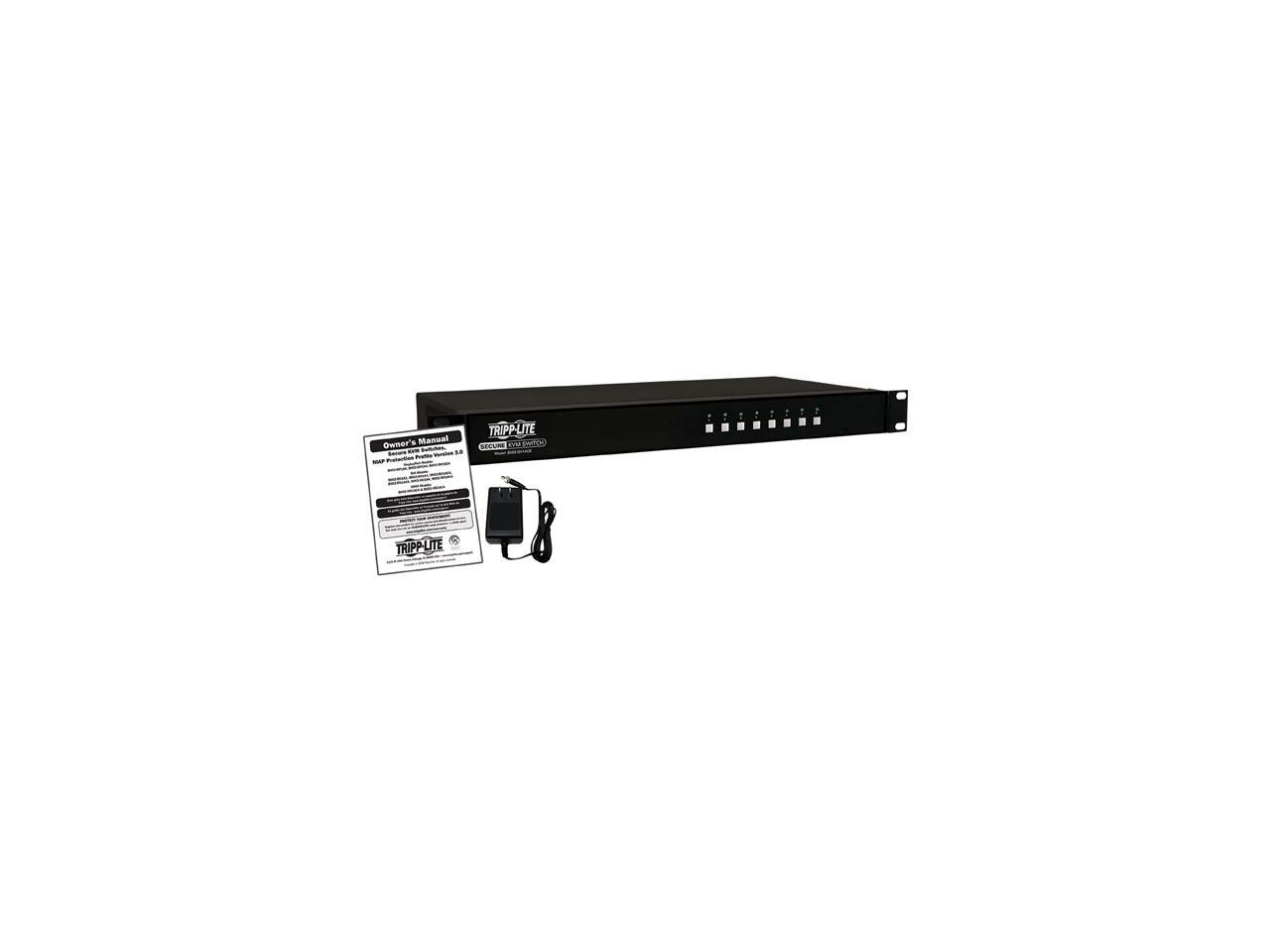 Tripp Lite 8 Port Secure KVM Switch, DVI to DVI, Single Monitor, NIAP PP3.0 Certified, Audio, Common Access Card, TAA-Compliant (B002-DV1AC8)