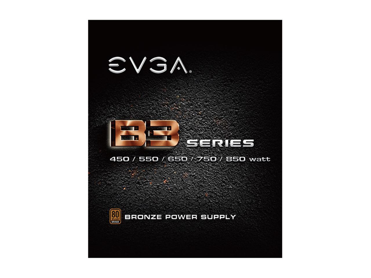 EVGA 550 B3, 80 Plus BRONZE 550W, Fully Modular, EVGA ECO Mode, Compact 150mm Size, Power Supply 220-B3-0550-V1