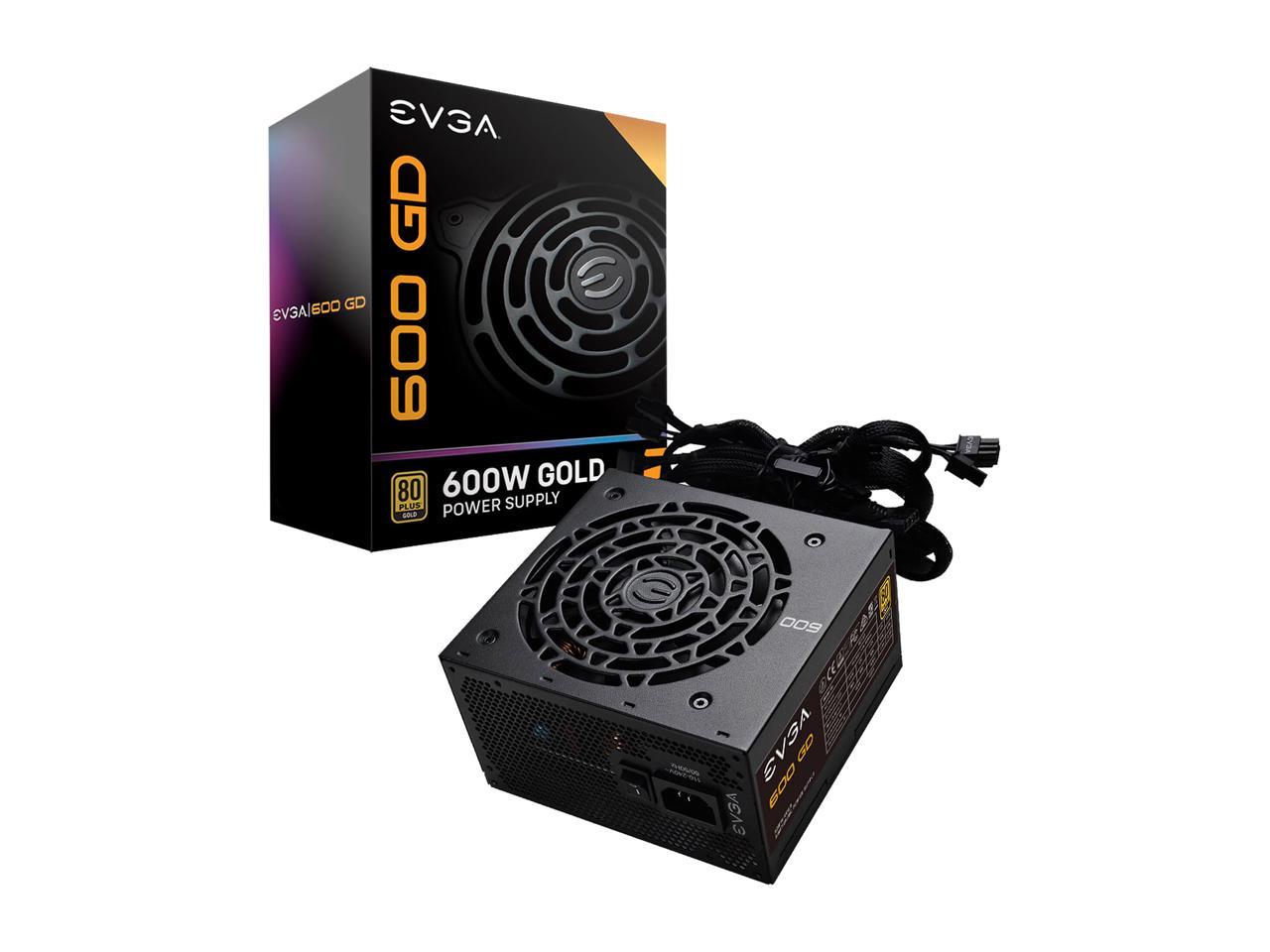 EVGA 600 GD 100-GD-0600-V1 600 W ATX12V / EPS12V 80 PLUS GOLD Certified Non-Modular Active PFC Power Supply