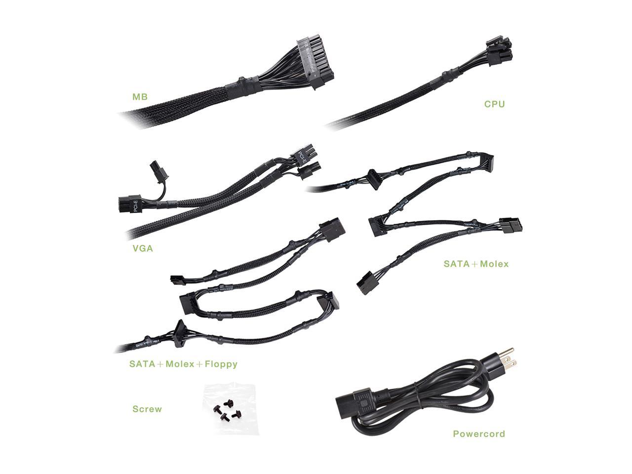 EVGA 500 GD 100-GD-0500-V1 500W ATX12V / EPS12V 80 PLUS GOLD Certified Non-Modular Active PFC Power Supply