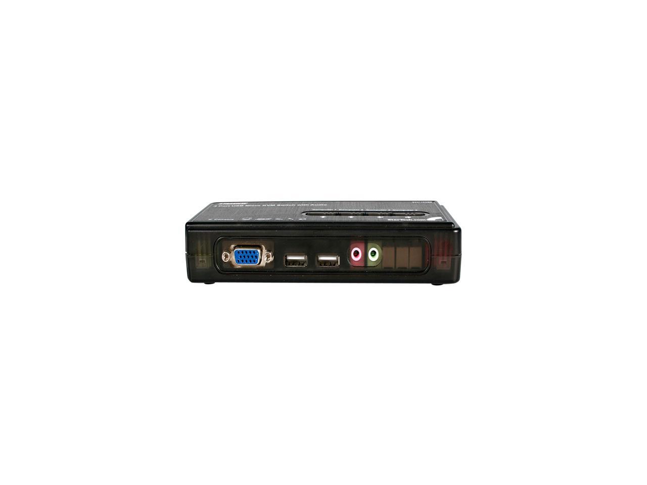 StarTech.com SV411KUSB 4 Port Mini USB KVM Kit with Cables and Audio Switching
