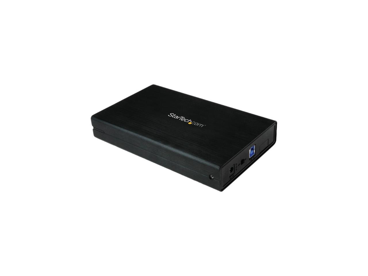 StarTech.com 3.5in Black USB 3.0 External SATA III Hard Drive Enclosure with UASP - Portable External HDD