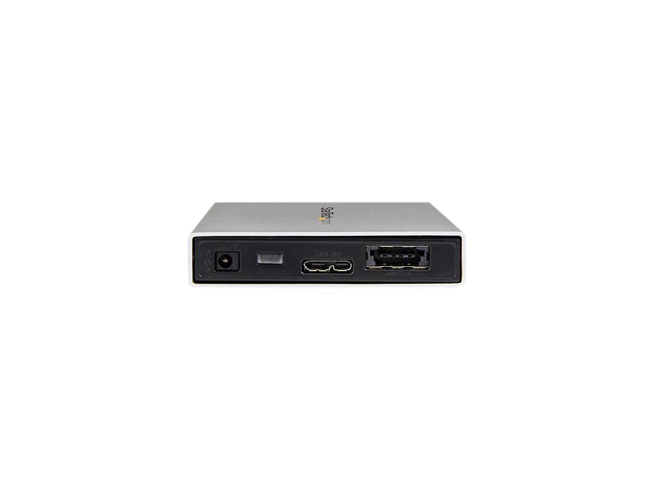 StarTech S251SMU33EP 2.5" External Hard Drive Enclosure - Supports UASP - eSATAp or USB 3.0 - Aluminum - eSATA Enclosure - SSD/HDD