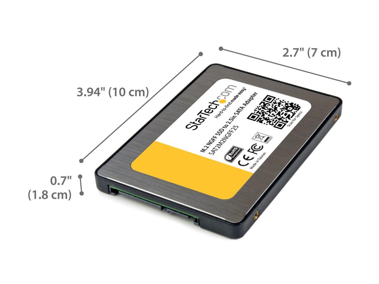 StarTech.com M.2 SSD to 2.5-Inch SATA III Adapter with Protective Housing (SAT2M2NGFF25)