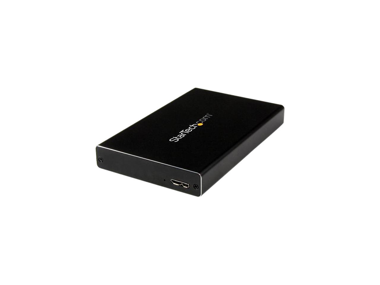 StarTech UNI251BMU33 2.5" IDE Hard Drive Enclosure - Supports UASP - Aluminum - IDE and SATA - USB 3.0 HDD Enclosure - External Drive
