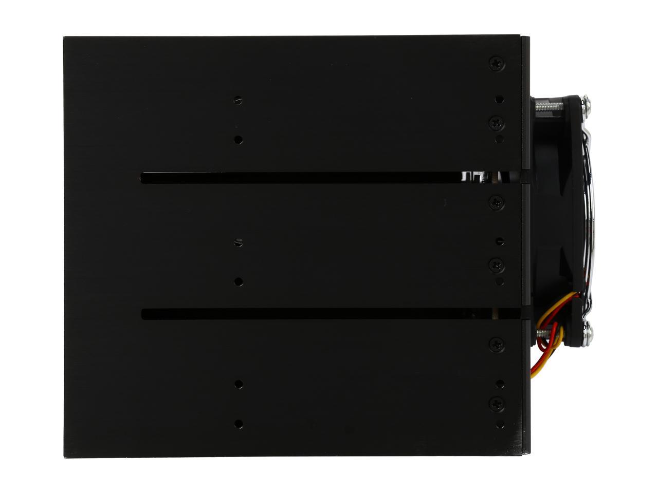Athena Power BP-SAC31225AVL 2.5" HDD/SSD Hot-Swap Backplane Module Converts 3 X 5.25" to 12 X 2.5" SAS/SATA 6Gb/s HDD/SSD - Aluminum Cage, Drive Tray & Bezel w/ Security Keylock, 80mm Fan & LED Indica - OEM