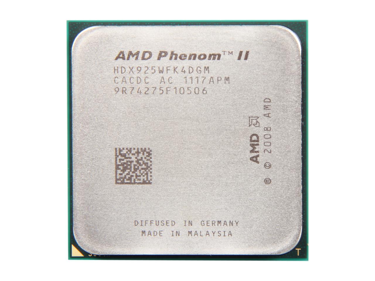 AMD Phenom II X4 925 Deneb Quad-Core 2.8 GHz Socket AM3 95W HDX925WFK4DGM Desktop Processor
