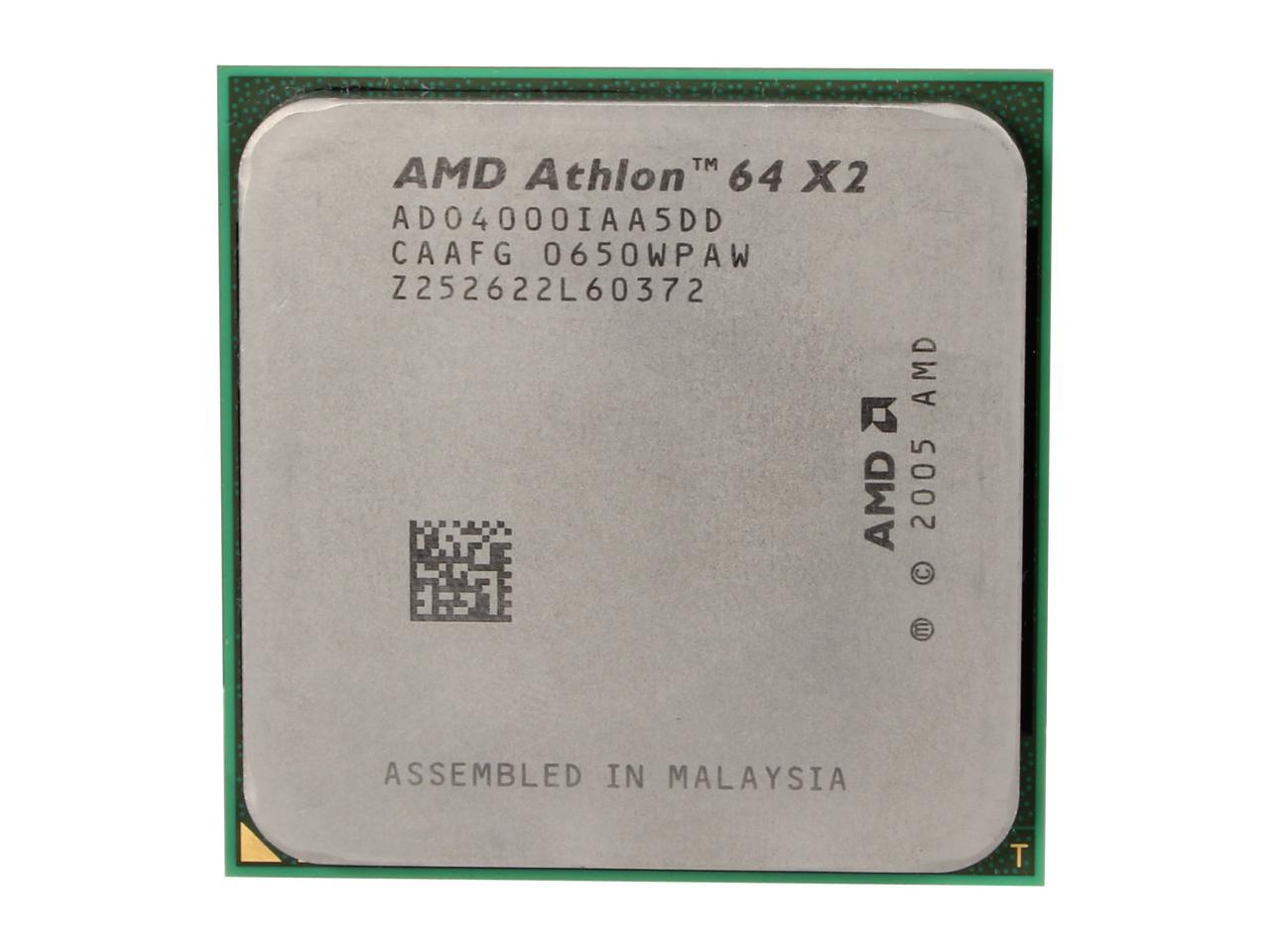 AMD Athlon 64 X2 4000+ Brisbane Dual-Core 2.1 GHz Socket AM2 65W ADO4000IAA5DD Processor