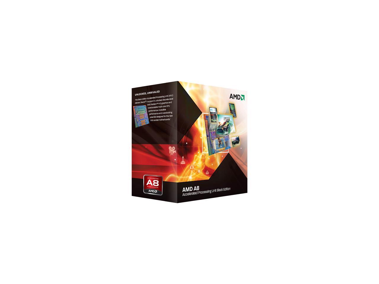 AMD A8-3870K Unlocked Llano Quad-Core 3.0 GHz Socket FM1 100W AD3870WNGXBOX Desktop APU (CPU + GPU) with DirectX 11 Graphic AMD Radeon HD 6550D