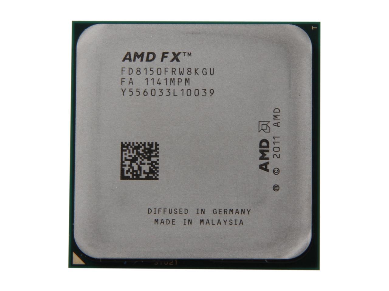 AMD FX-8150 Zambezi 8-Core 3.6GHz (3.9GHz/4.2GHz Turbo) Socket AM3+ 125W FD8150FRW8KGU Desktop Processor