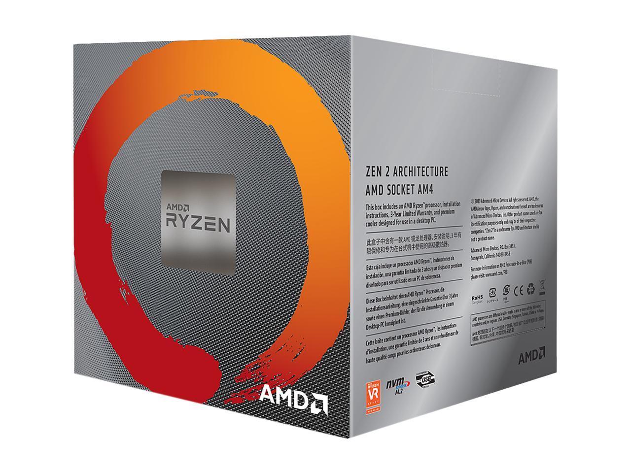 AMD RYZEN 7 3800X 8-Core 3.9 GHz (4.5 GHz Max Boost) Socket AM4 105W 100-100000025BOX Desktop Processor