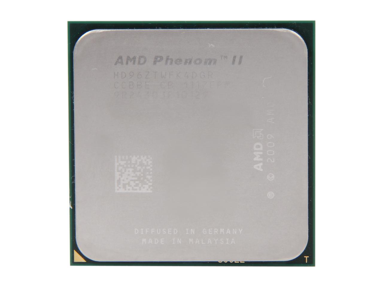 AMD Phenom II X4 960T Zosma Quad-Core 3.0GHz (3.4GHz Turbo Boost) Socket AM3 95W HD96ZTWFK4DGR Desktop Processor