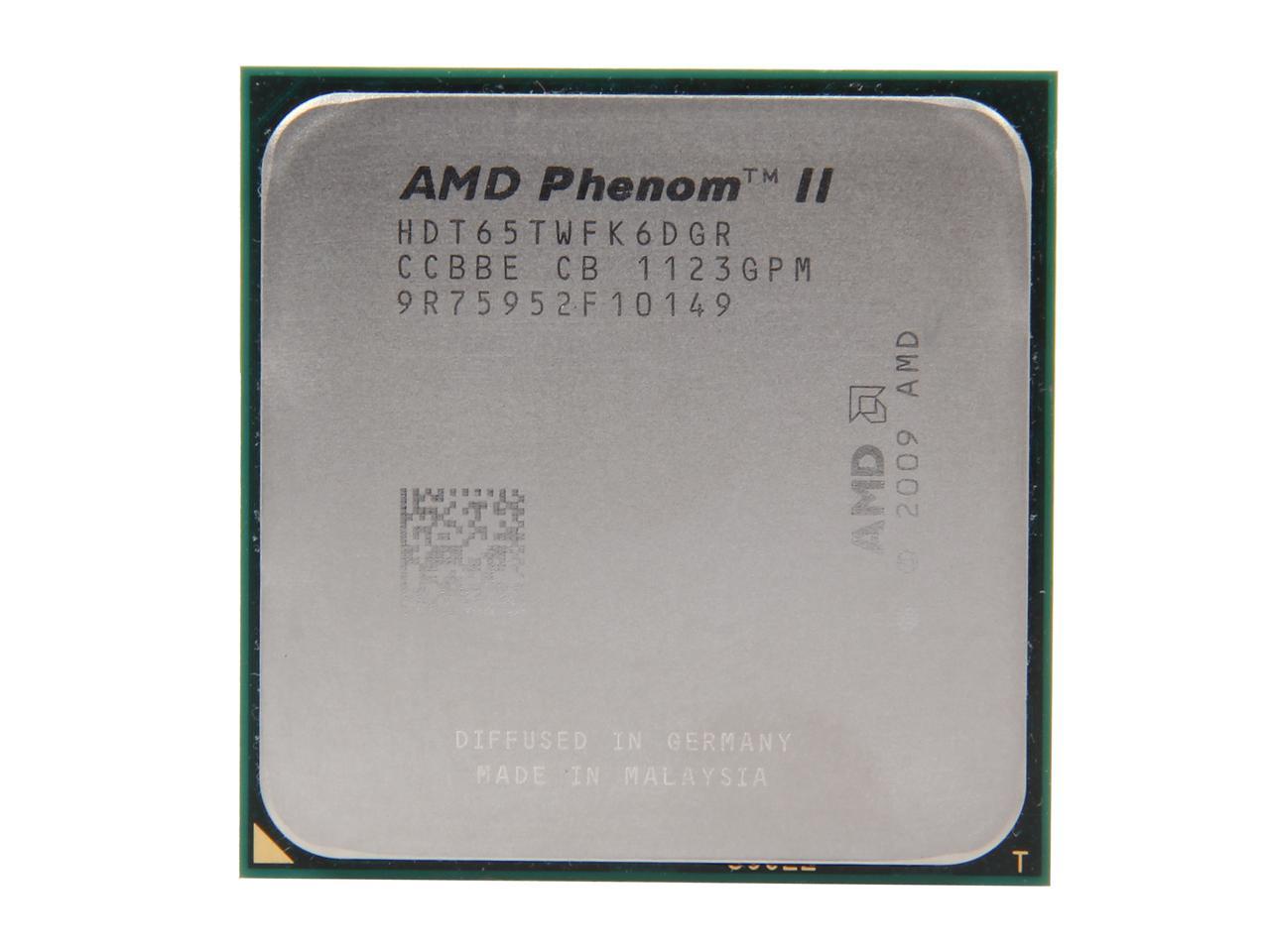AMD Phenom II X6 1065T Thuban 6-Core 2.9GHz (3.4GHz Turbo Boost) Socket AM3 95W HDT65TWFK6DGR Desktop Processor