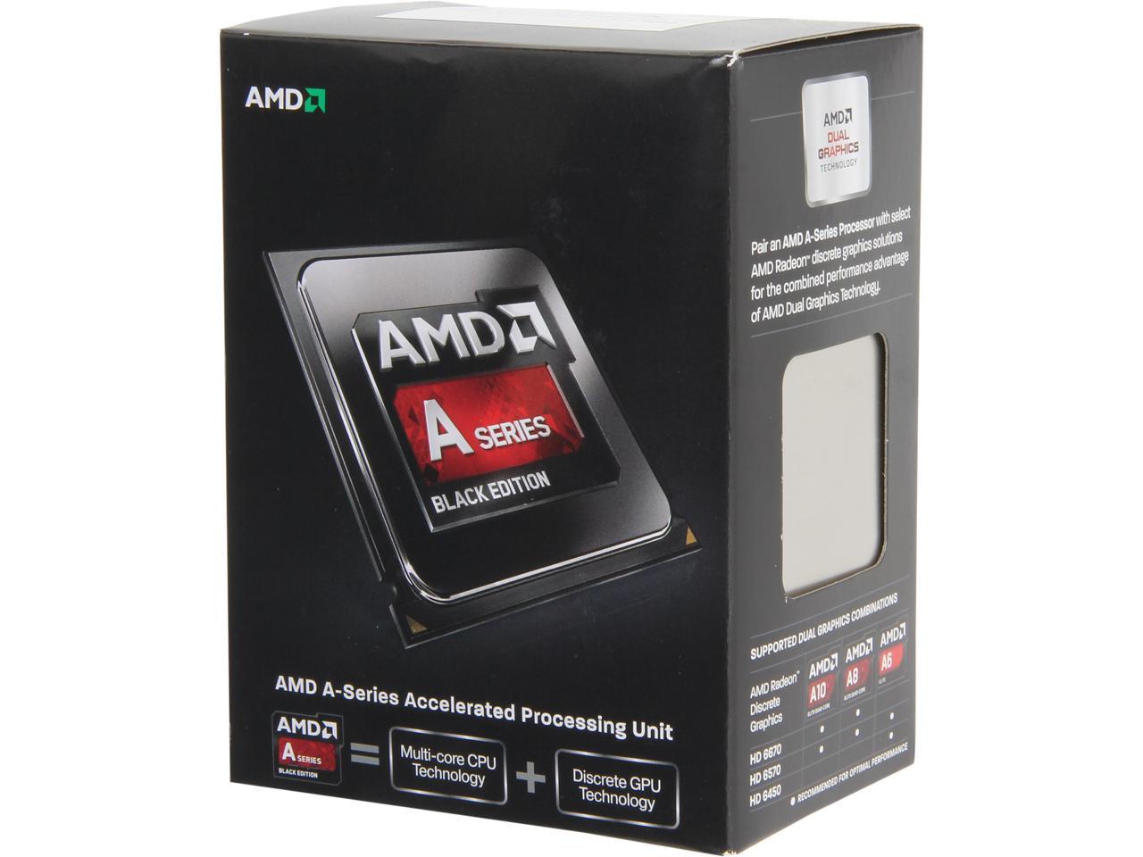 AMD A10-6800K Richland 4.1 GHz (4.4GHz Turbo) Socket FM2 100W Quad-Core Desktop Processor - Black Edition AMD Radeon HD 8670D