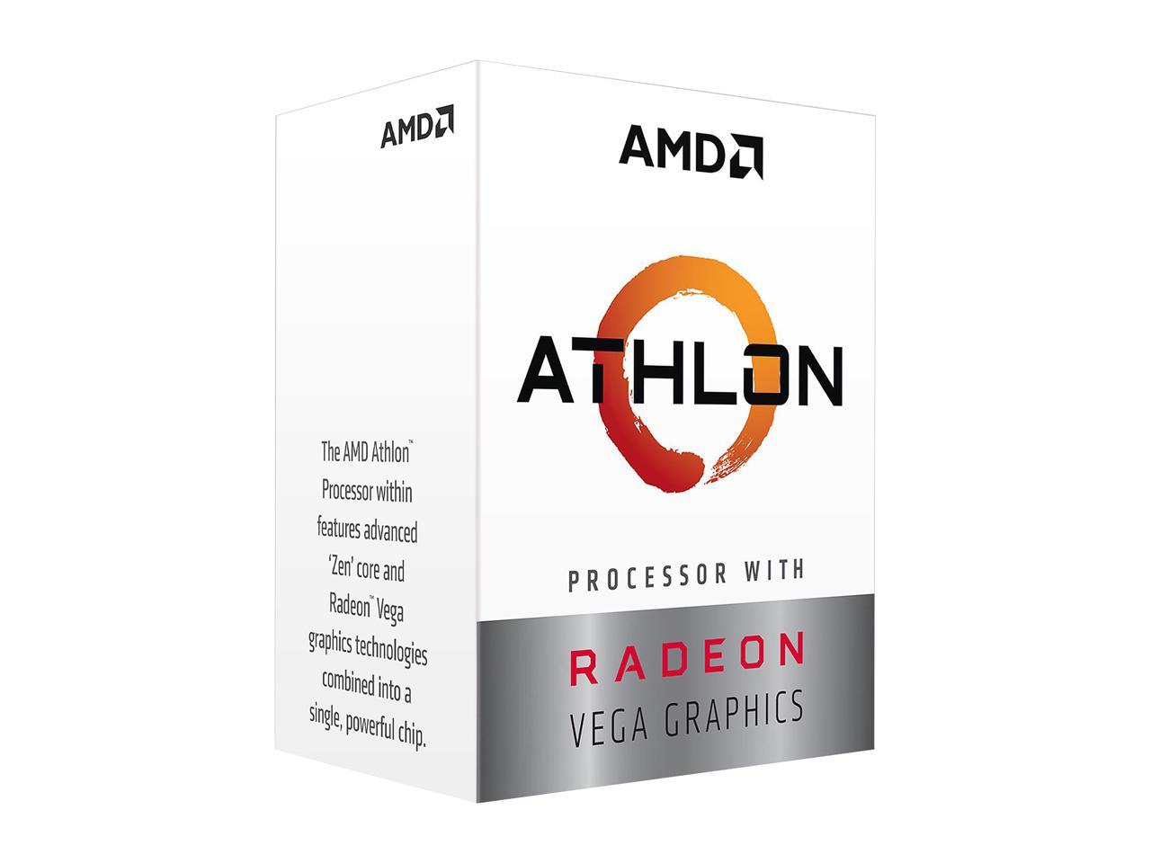 AMD Athlon 200GE 2-Core, 4-Thread, 3.2 GHz Base, Socket AM4 35W YD200GC6FBBOX Desktop Processor