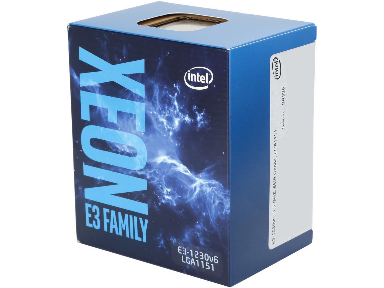 Intel Xeon E3-1230 V6 Kaby Lake 3.5 GHz (3.9 GHz Turbo) LGA 1151 72W BX80677E31230V6 Server Processor