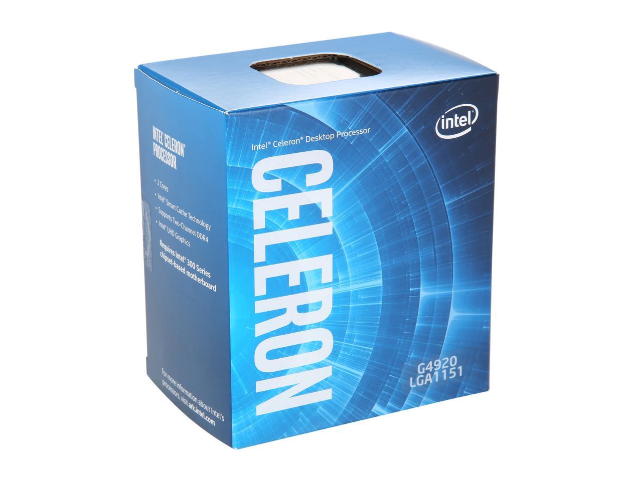 Intel Celeron G4920 Coffee Lake Dual-Core 3.2 GHz LGA 1151 (300 Series) 54W BX80684G4920 Desktop Processor Intel UHD Graphics 610